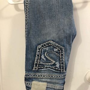 Women's Silver Aiko Jeans Boot Cut Size 27/32